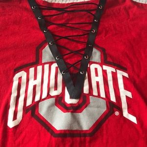 Ohio state lace up t shirt